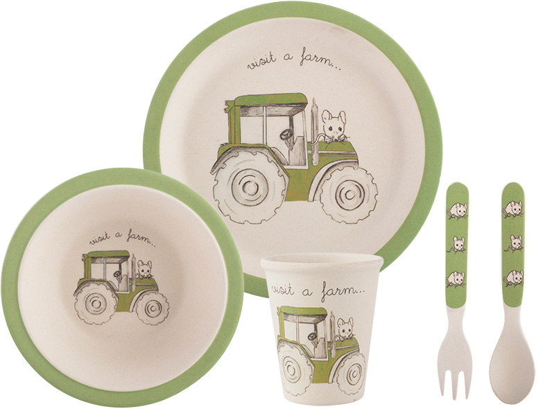 

Набор детской посуды Creative Tops Visit A Farm Трактор 5 шт