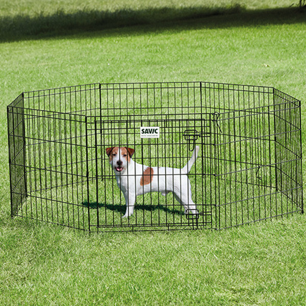 

Вольер Savic ДОГ ПАРК (Dog Park) для щенков, цинк, 8 панелей черный, 61х91 см