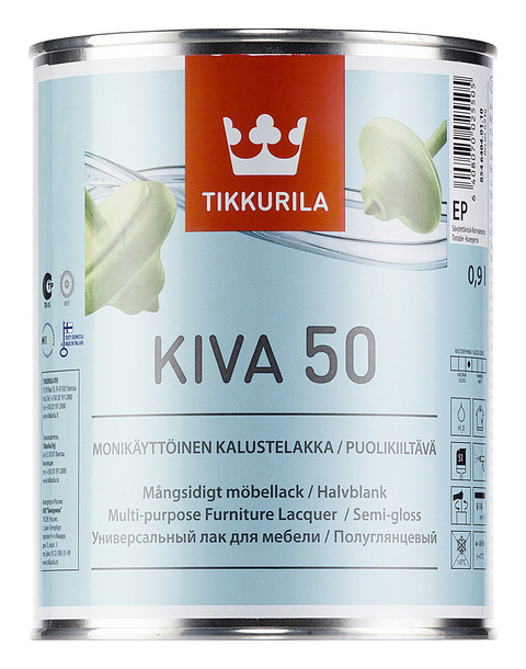 

Лак меблевий Ківа Tikkurila 0,9л напівглянцевий