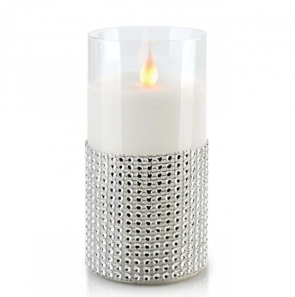 

Свеча LED в стекле SALMA Flora D-7,5 см. H-15 см. 30786 (BAM02377)