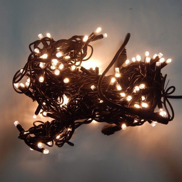 

Гирлянда Уличная Нить LED 100 тёплый белый/чёрный провод (PL000826)