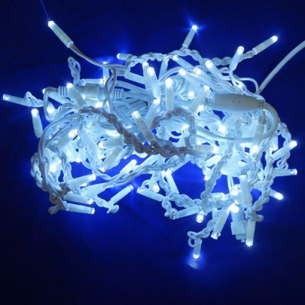 

Гирлянда уличная Бахрома LED 140 холодный белый/белый провод (PL000839)