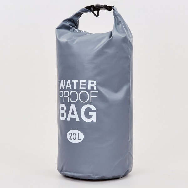 

Водонепроницаемый гермомешок Waterproof Bag 20л TY-6878-20 Серый (MR04075)