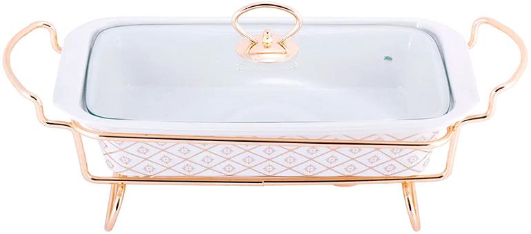 

Мармит Kamille Food Warmer "In Gold" керамическая форма 2.5л, 36.5см с подогревом