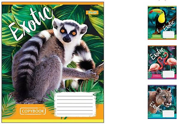

Тетрадь А5 24 листов в клетку EXOTIC ANIMAL 20шт в упак 1 Вересня (764571)