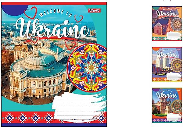 

Тетрадь А5 24 листов в клетку WELCOME TO UKRAINE 20шт в упак 1 Вересня (764567)