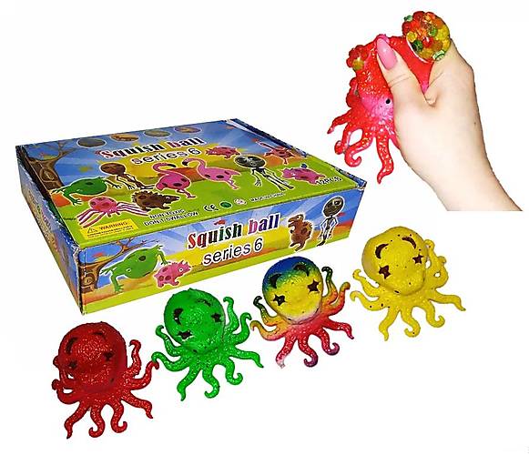 

Набор антистресс игрушек разных цветов "Осьминожка с орбизами", 12 штук SHANTOU (IAoctopus9)
