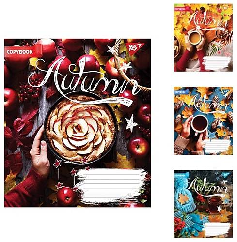 

Тетрадь А5 36 листов в клетку AUTUMN 15шт в упак YES (764117)