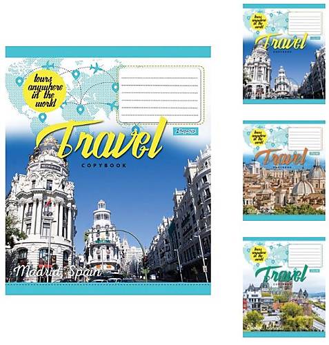 

Тетрадь А5 60 листов в клетку TRAVEL 10шт в упак 1 Вересня (764159)