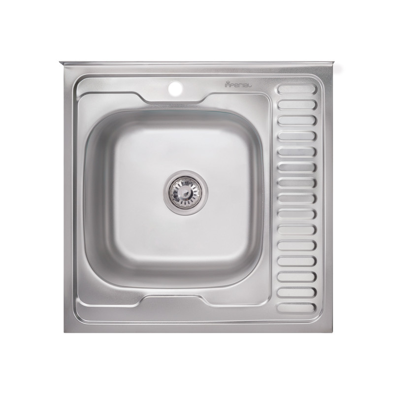 

Накладная кухонная мойка из нержавеющей стали Imperial 6060-L (0,6мм) Decor