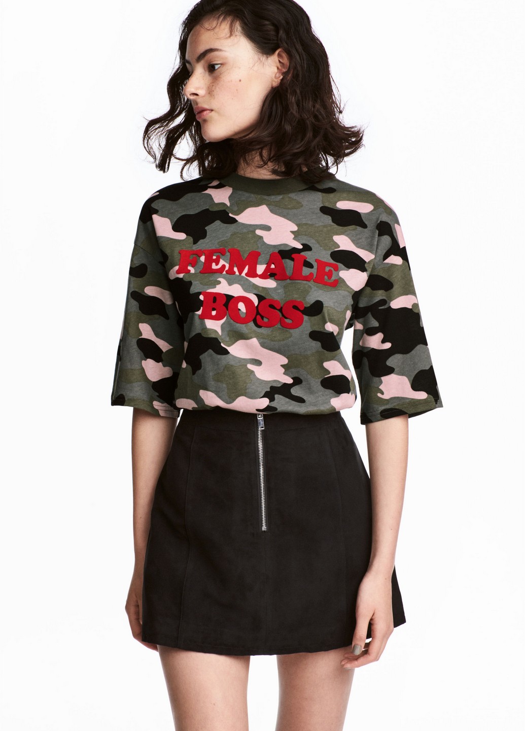

Юбка H&M 38 Черный 0514865_замш