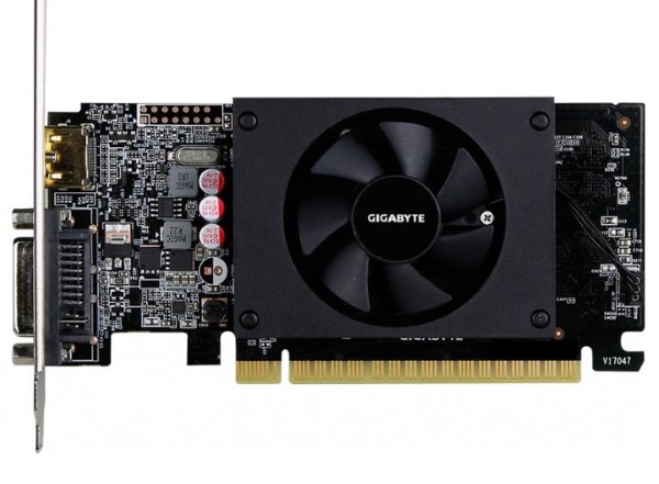 

Відеокарта GigaByte GeForce GT 710 2GB GDDR5 (64bit) (954/5010) (DVI, HDMI) (GV-N710D5-2GL)