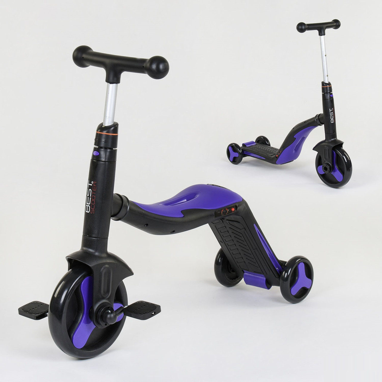 

Детский самокат велобег Best Scooter Фиолетовый