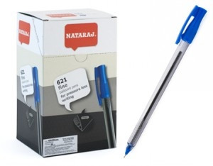 

Ручка шариковая Nataraj синяя 0,7мм 621