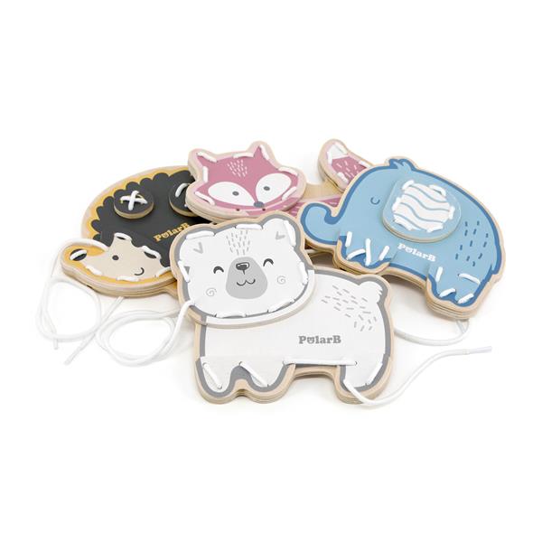 

Деревянная шнуровка PolarB Зверята Viga Toys Разноцветный 000126869