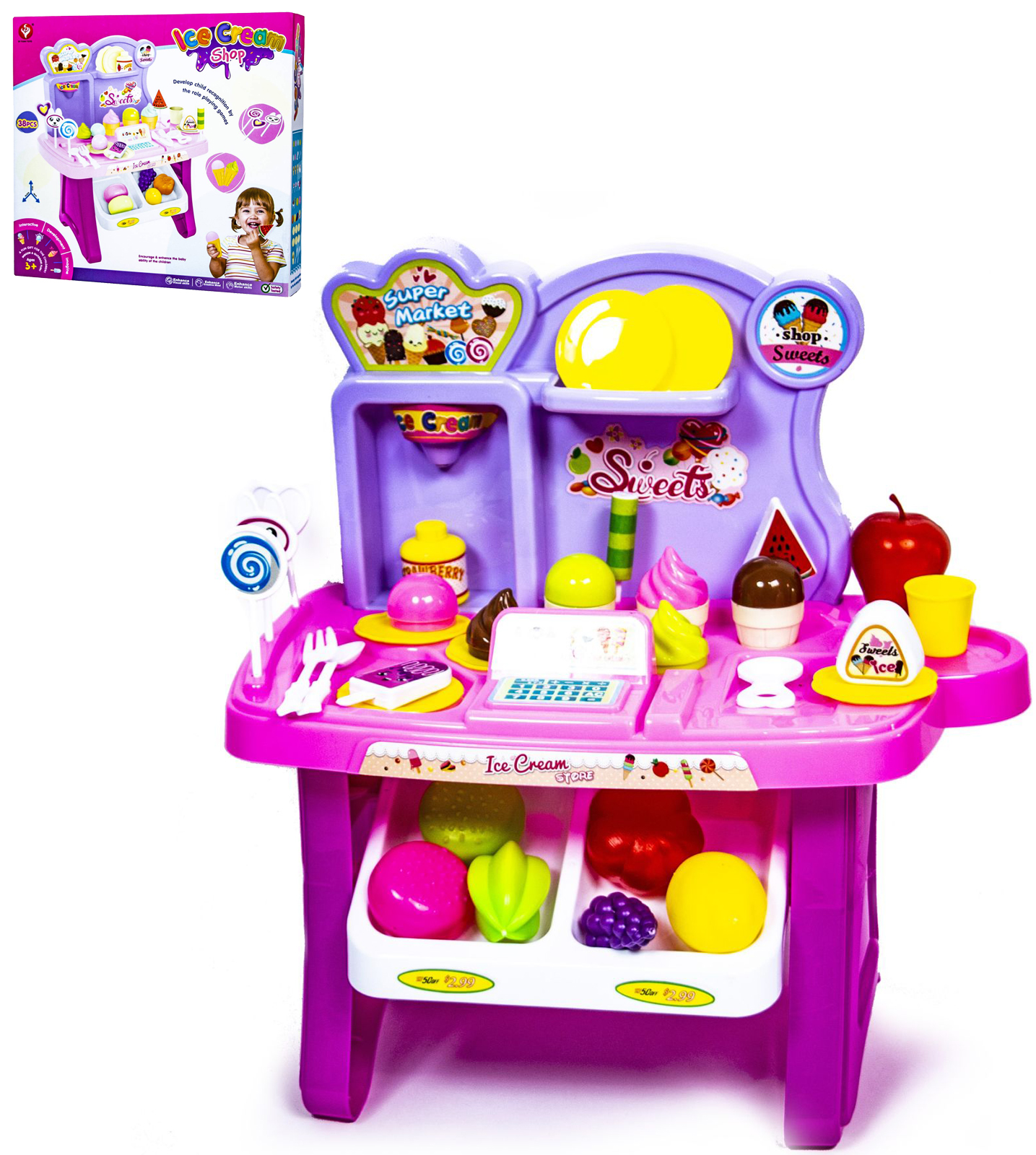 

Детский прилавок сладостей DI YUAN Toys 3+ Розовый 000127359