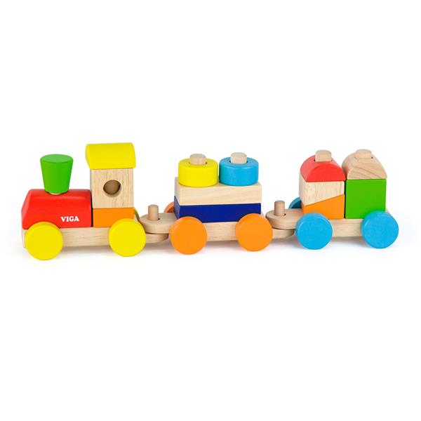 

Деревянный поезд Цветные кубики Viga Toys Разноцветный 000126794
