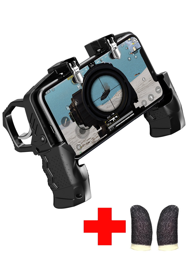 

Беспроводной геймпад с пистолетными ручками джойстик для смартфона PUBG Mobile Union Черный 000127519