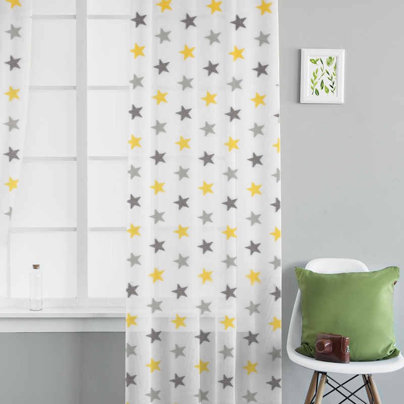

Тюль для детской комнаты Time Textile 300х295 см Серо-желтый 000127477
