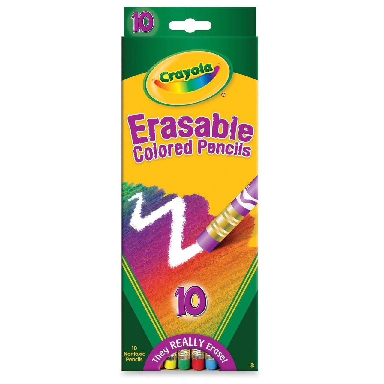 

Карандаши цветные Crayola с резинкой для вытирания 10 цветов