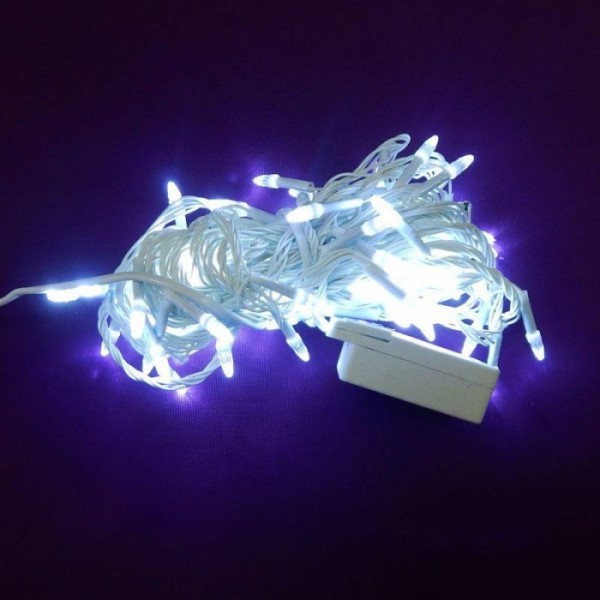 

Гирлянда светодиодная LED100 1-26 белая/белый провод конус-рис (PL000916)