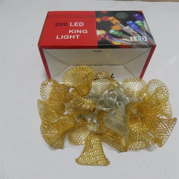 

Гирлянда светодиодная колокольчик сетка LED 20 1-113 золото (PL000937)