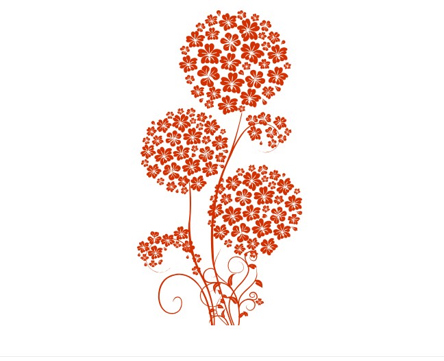 

Интерьерная виниловая наклейка на стену IdeaClock Flower balls 80х150 см Оранжево-красный(39618-46-11)