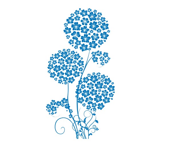 

Интерьерная виниловая наклейка на стену IdeaClock Flower balls 80х150 см Небесно-голубой(39618-46-32)