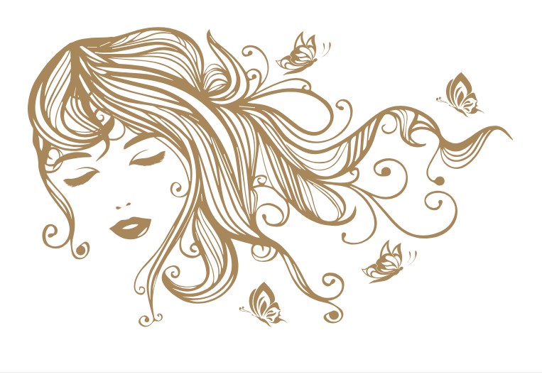 

Интерьерная виниловая наклейка на стену IdeaClock Beautiful girl with butterflies 120х75 см Светло-коричневый(53234-46-47)