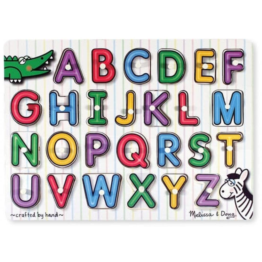 

Развивающая игрушка Melissa&Doug Деревянная рамка-вкладыш Английский алфавит (MD23272)