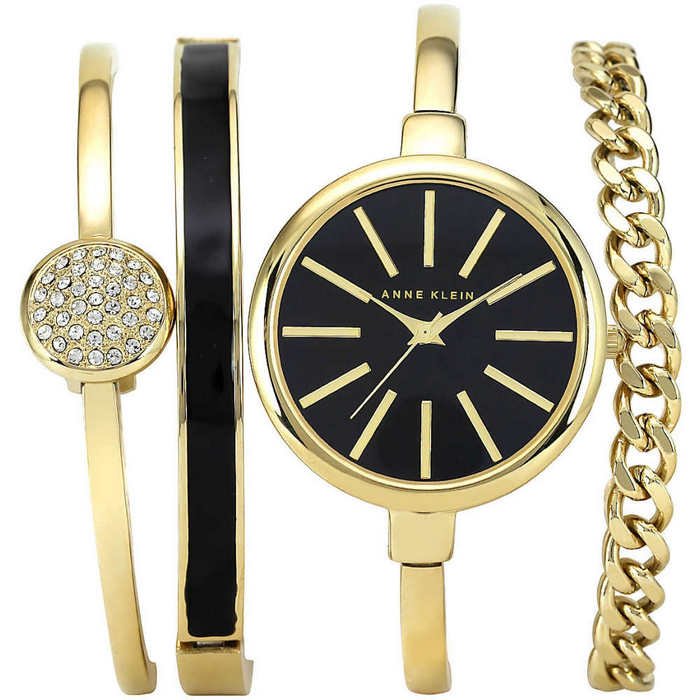 

Наручные часы в подарочной упаковке, Watch Set ANNE KLEIN, Roze gold black, (NT 131580)