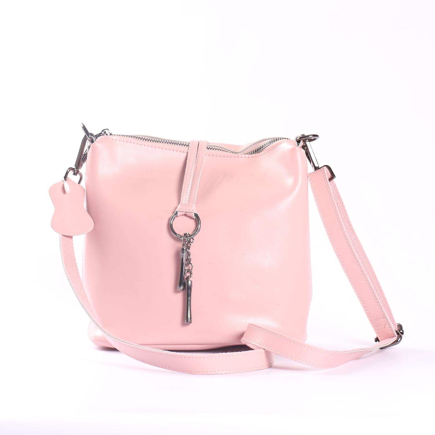 

Женская кожаная сумка Vishnya "Тринити Light Pink"