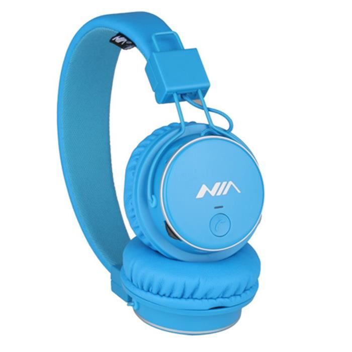 

Беспроводные Bluetooth стерео наушники NIA Q8-851S с МР3 Синие (Q8-851 Blue)