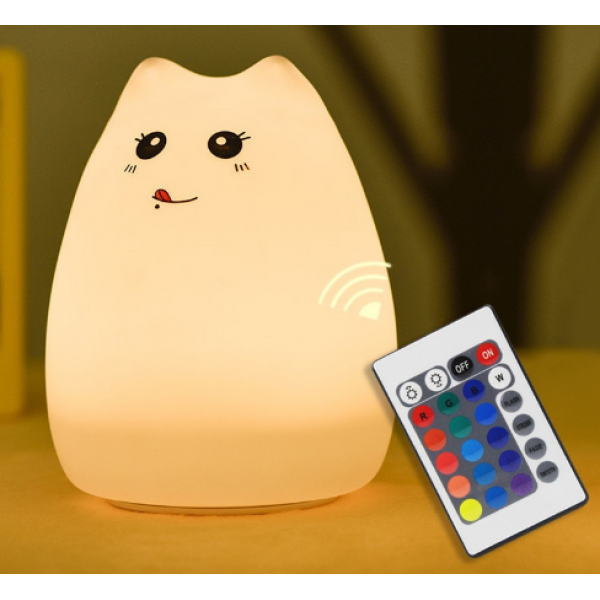 

Силиконовый ночник «Котик с язычком» 3DTOYSLAMP с пультом ДУ