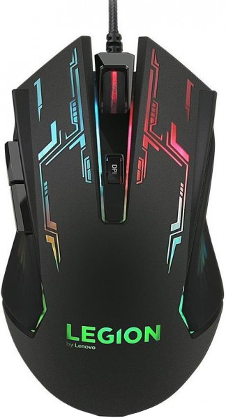 

Мышь Lenovo Legion M200 RGB Gaming Mouse USB Black (GX30P93886)