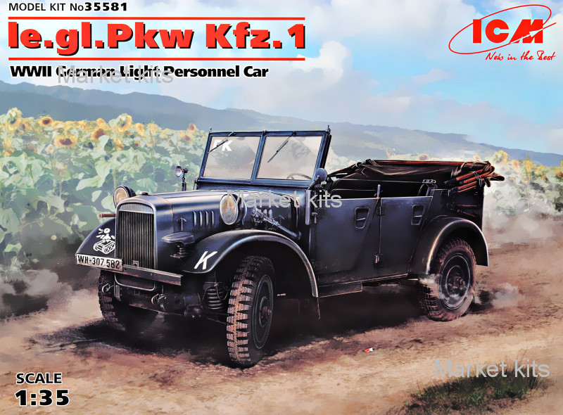 

Немецкий военный автомобиль le.gl.Einheits-Car Kfz.1 1:35 ICM (ICM35581)