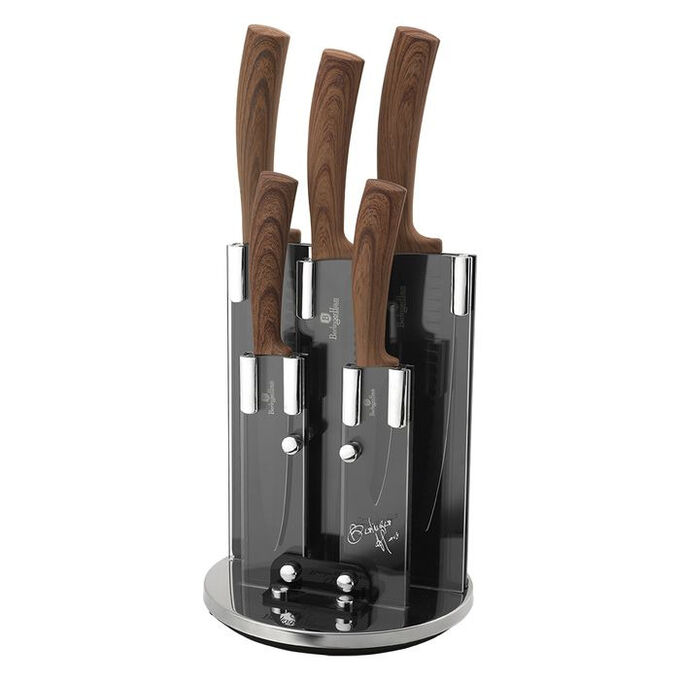 

Набор ножей Berlinger Haus Ebony Rosewood Collection на подставке из 6 предметов BH-2530