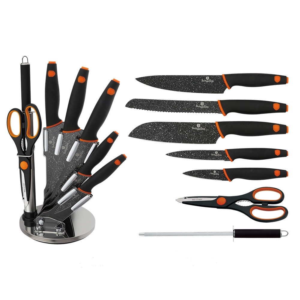 

Набор ножей Berlinger Haus Granit Diamond Line 8 предметов Нержавеющая сталь BH-2117