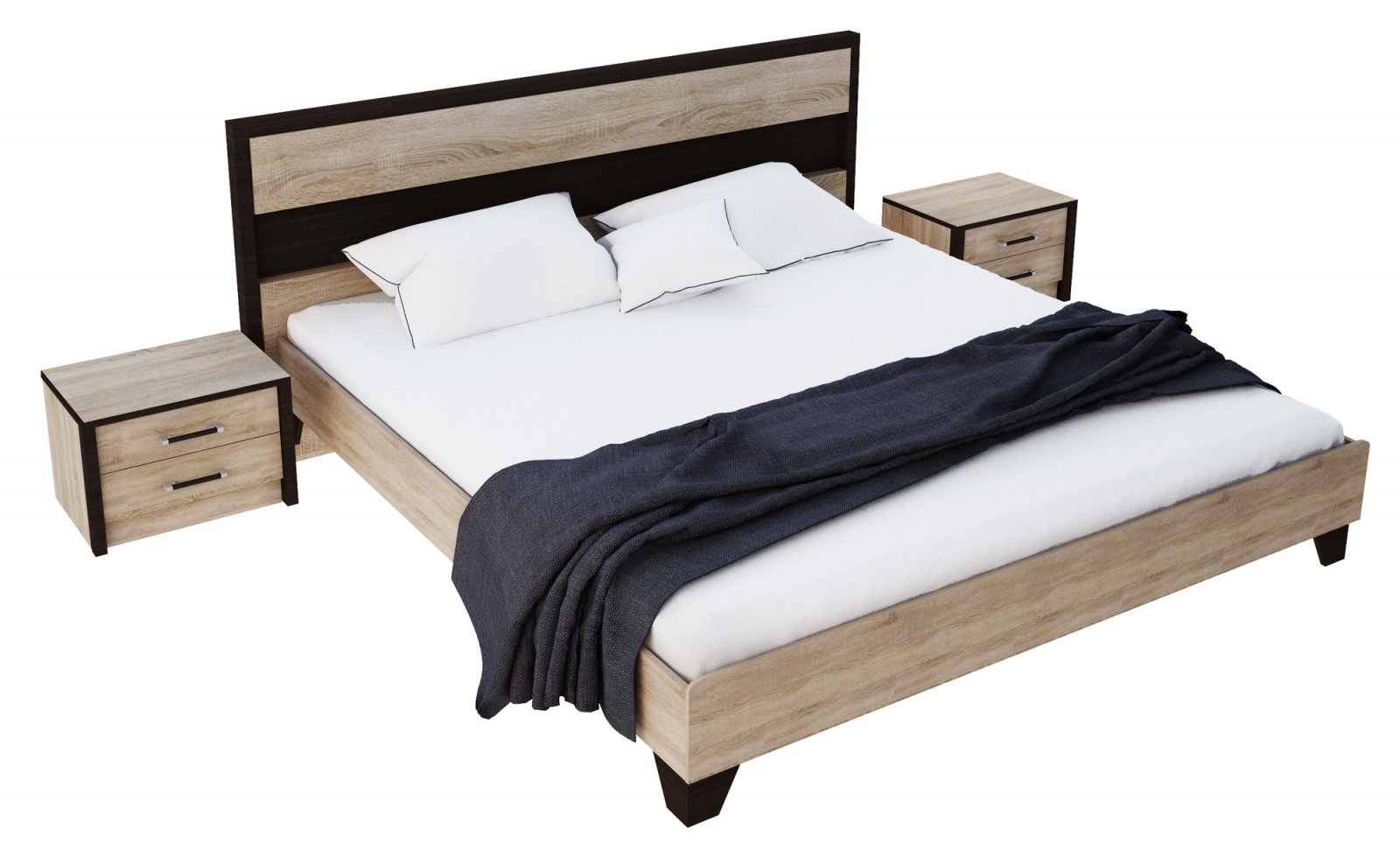 Двуспальная кровать Скарлет, 160х200 см, мебель ТРИЯ