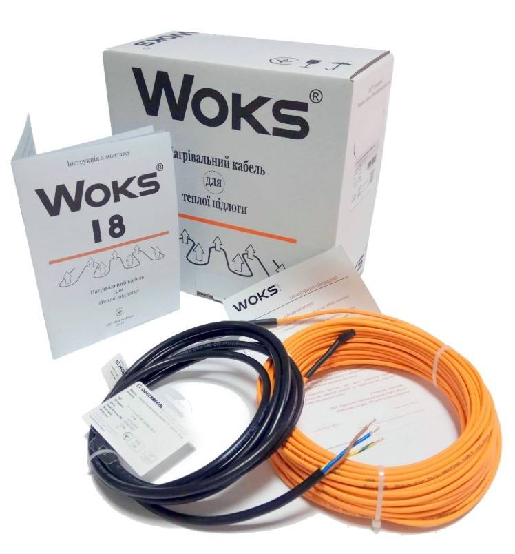 

Электрический теплый пол под плитку Woks18/2,8м²/500Вт/28м