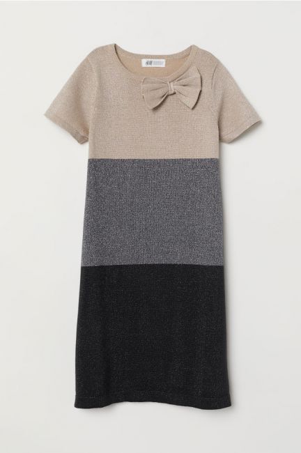 

Платье с коротким рукавом блестящее H&M N0003 110 - 116 см Бежевое (P-100003)