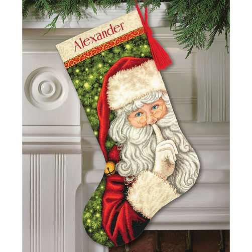 

Набір для вишивання хрестиком "Таємниця Санти//Secret Santa Stocking" DIMENSIONS 70-08938