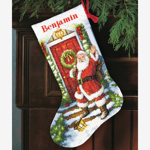 

Набір для вишивання хрестиком "Ласкаво просимо Санта//Welcome Santa Stocking" DIMENSIONS 70-08901