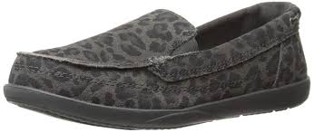 

Мокасины Crocs Walu Leopard Print Leather 36 (Черно-серые)
