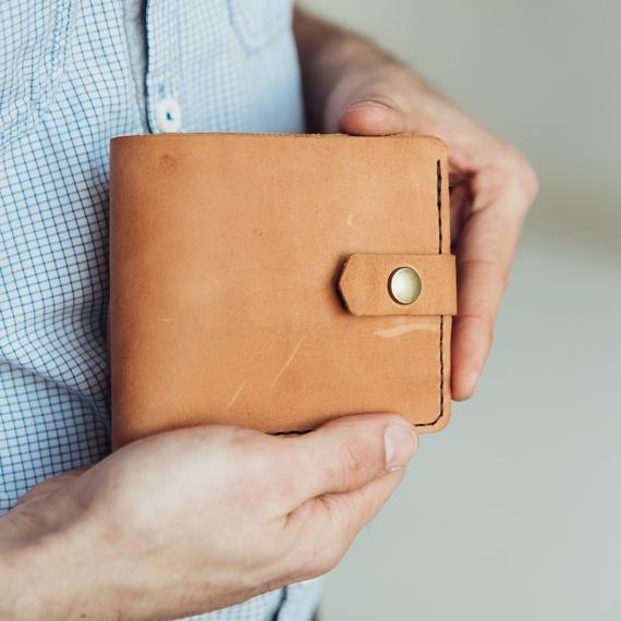 

Кожаный кошелек Lucky Mini Рыжий 55