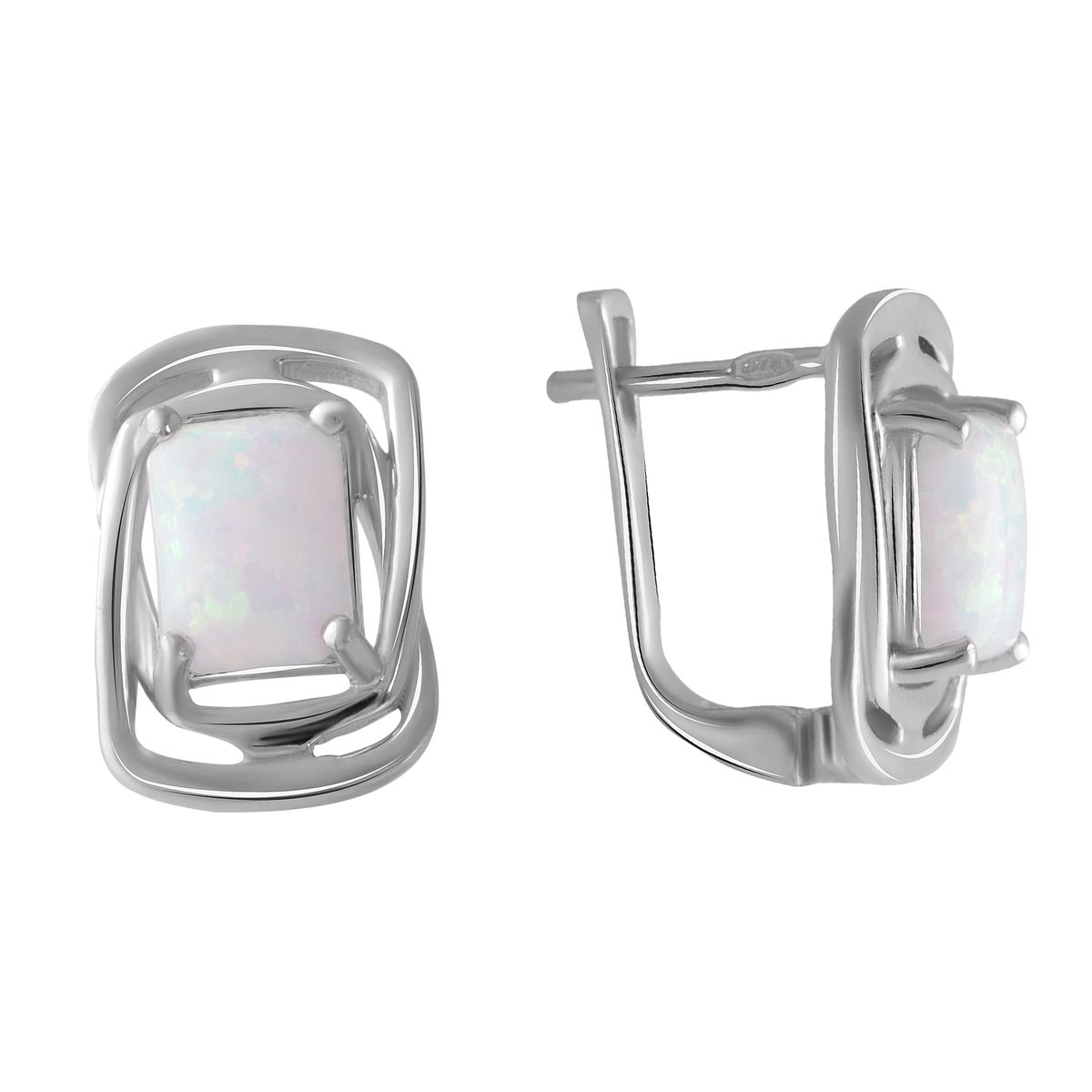 

Серебряные серьги SilverLine с опалом