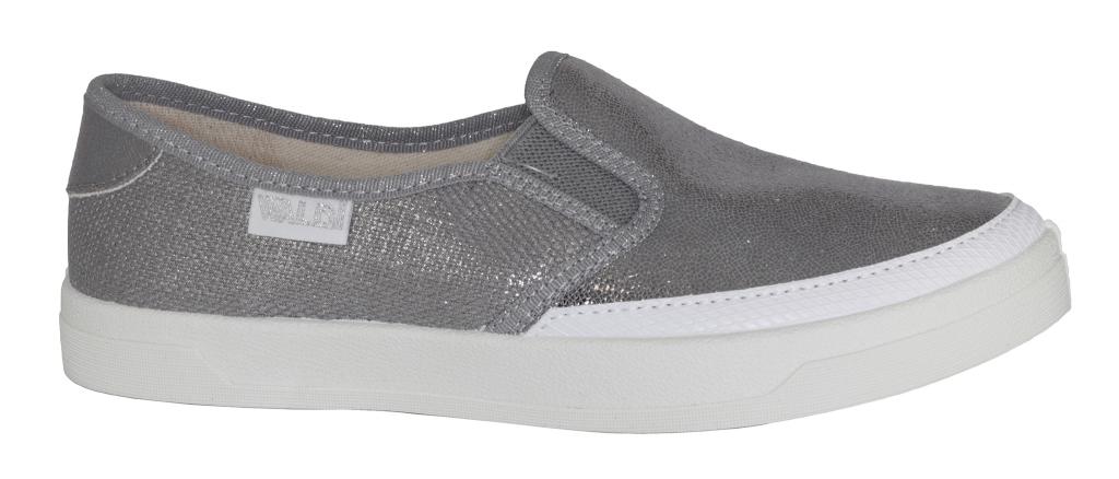 

Слипоны Waldi Вика резин женские серебристые, текстиль. Размер 40