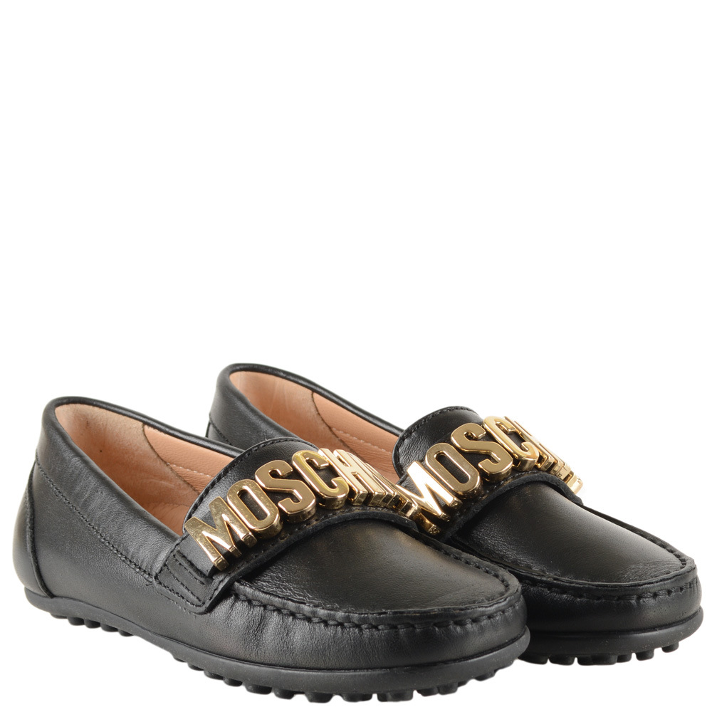 

Мокасины Moschino 25575 nero lettere oro 30 черный
