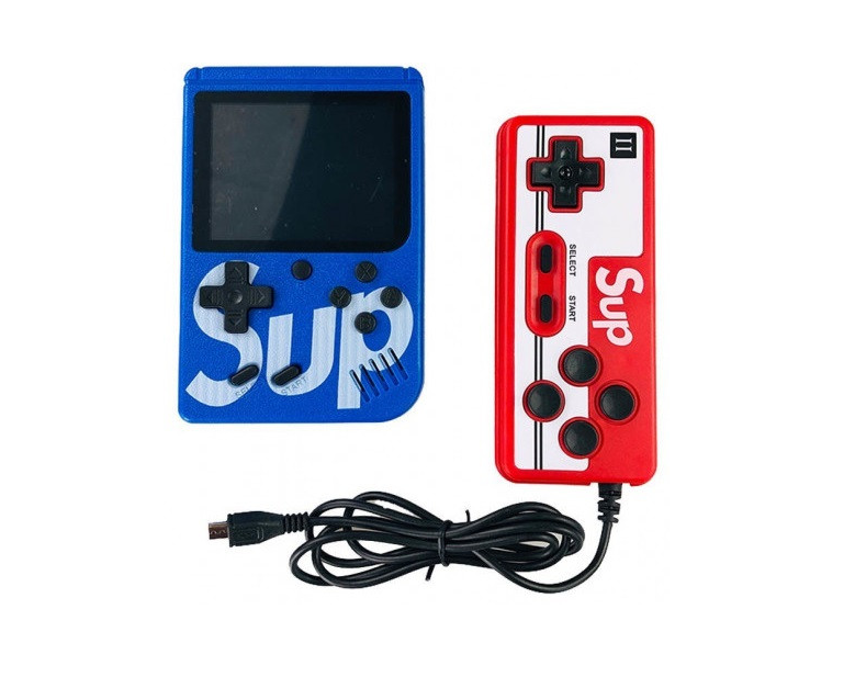 

Портативная игровая ретро приставка с джойстиком SUP 6927 Game Box Blue