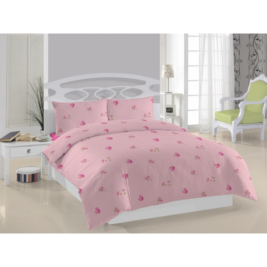 

Постельное белье Weekend - Rosa dots розовое ранфорс евро